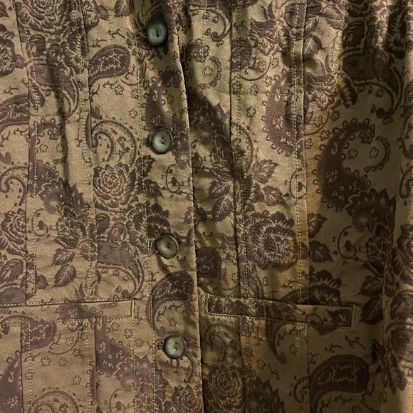 Rebecca Malone light-weight jacket in tan and brown.  Petite medium size. - Picture 3 of 6